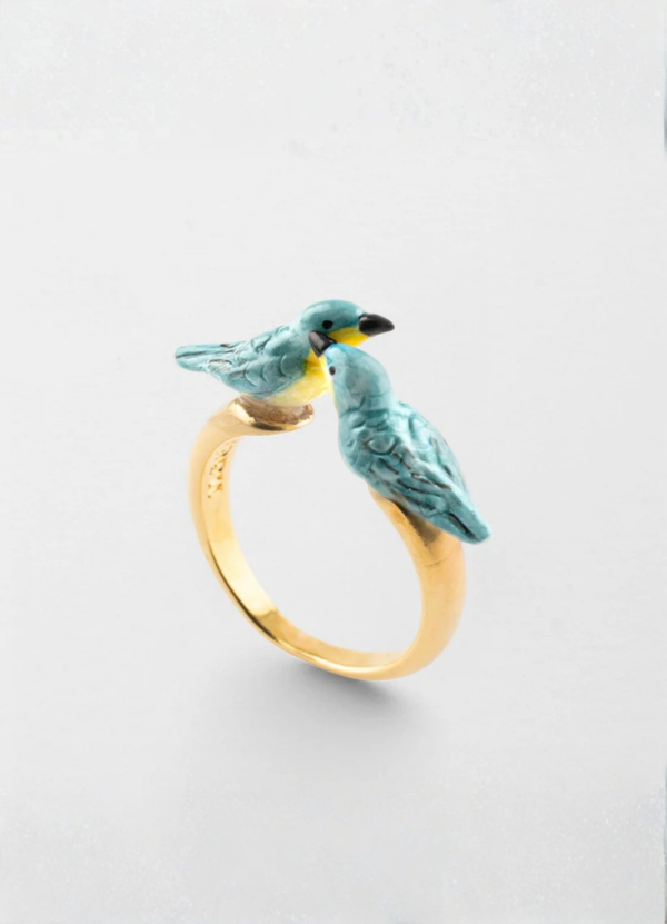 ANILLO PAJARO AZUL
