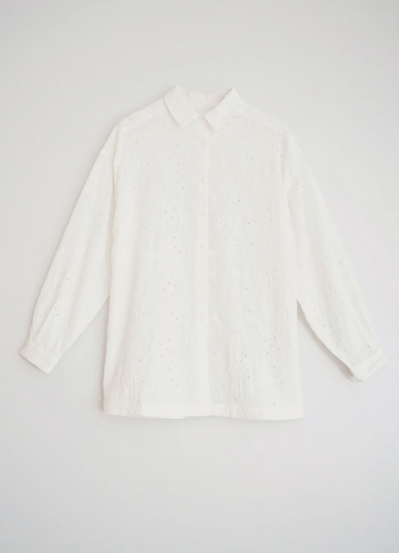 CAMISA BORDADO SUIZO BLANCO
