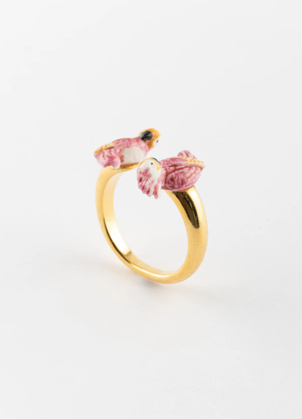 ANILLO CACATÚAS ROSADAS