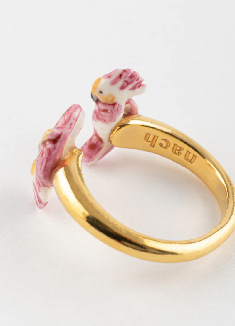 ANILLO CACATÚAS ROSADAS