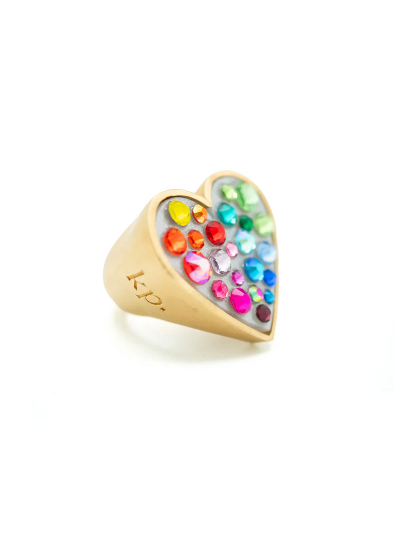 ANILLO HEART RAINBOW