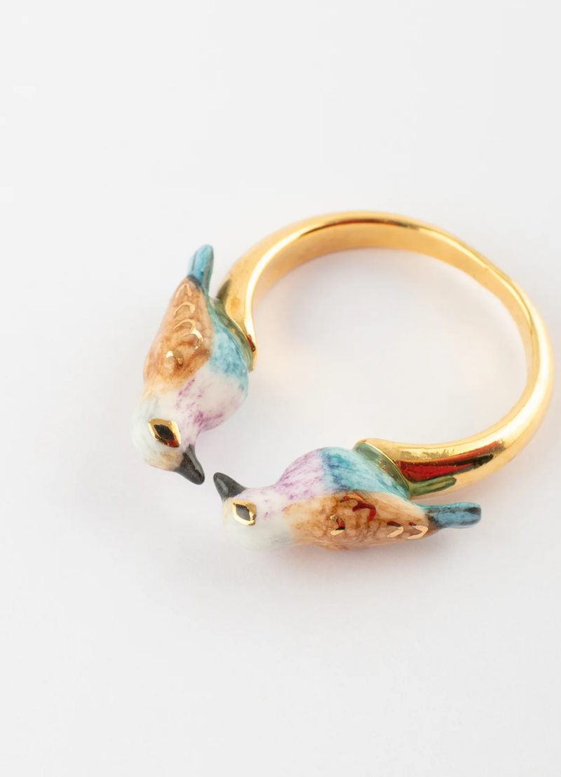 ANILLO PAJAROS MIRANDOSE