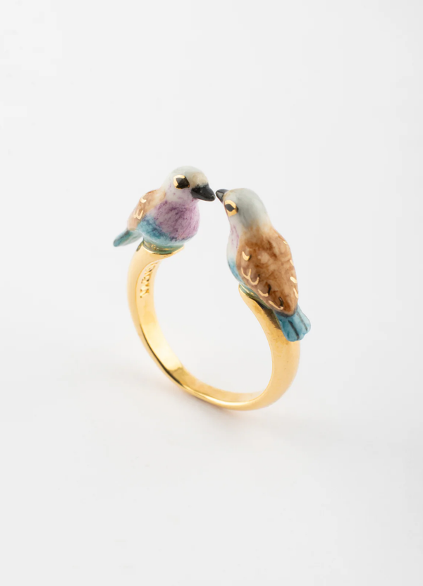 ANILLO PAJAROS MIRANDOSE