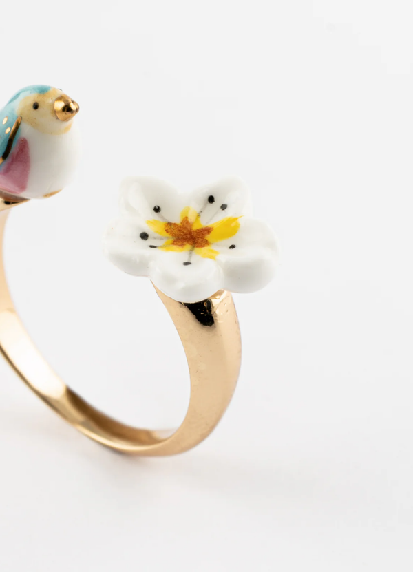 ANILLO PAJARO Y FLOR