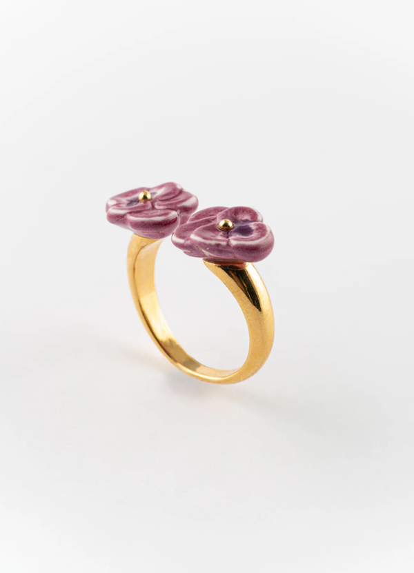 ANILLO PENSAMIENTOS MORADOS