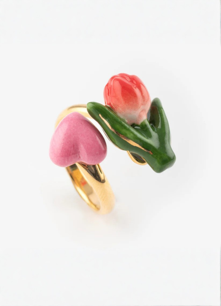 ANILLO TULIPAN Y CORAZÓN