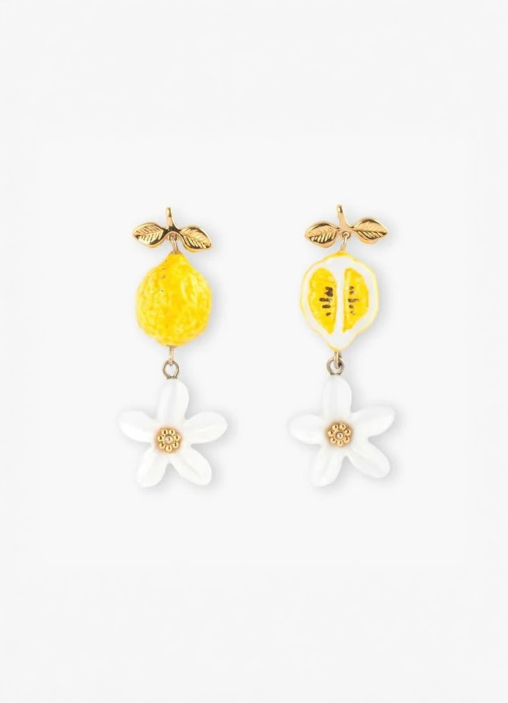 AROS LIMONES Y FLORES BLANCAS