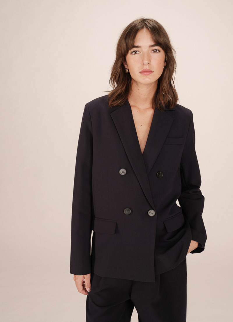 Blazer de sastre cruzado SUREAU MARINE