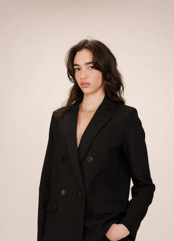Blazer de sastre cruzado SUREAU NOIR