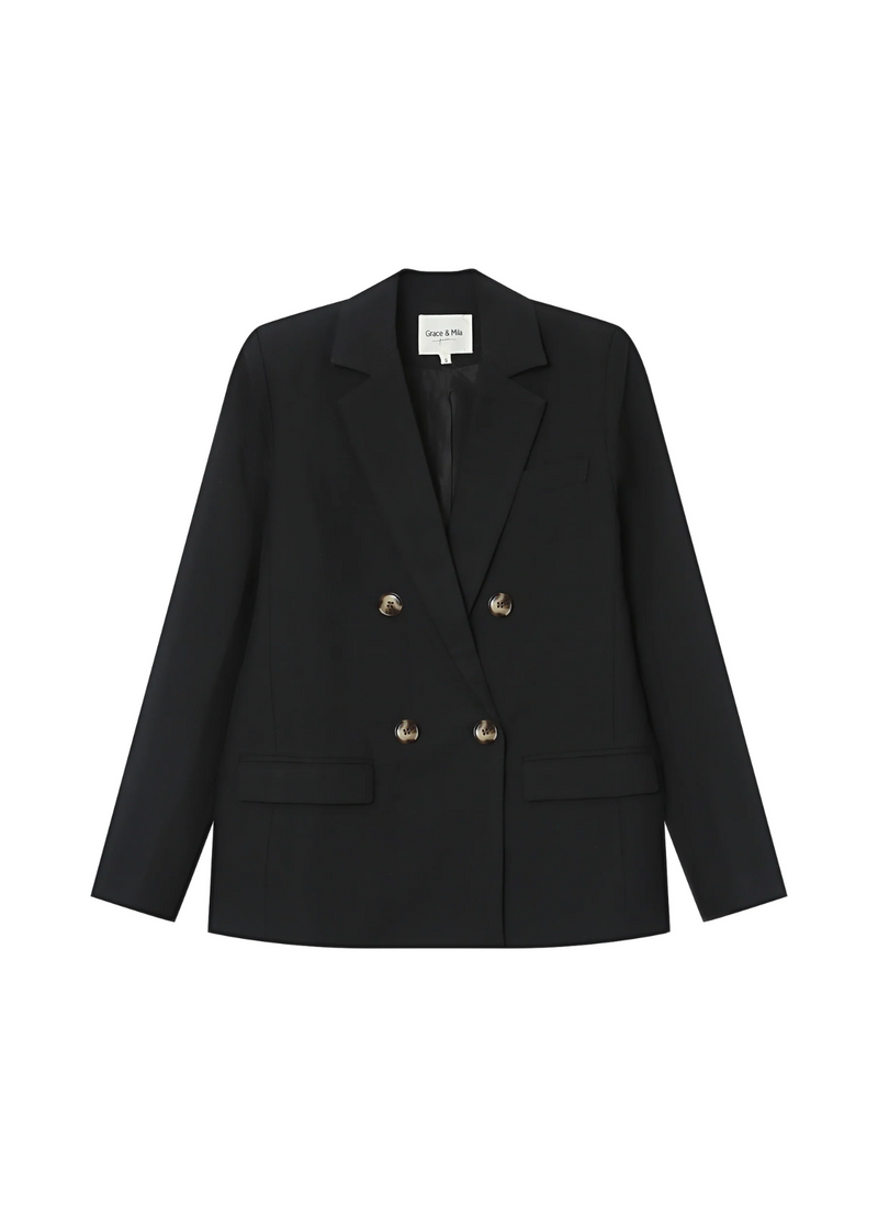 Blazer de sastre cruzado SUREAU NOIR