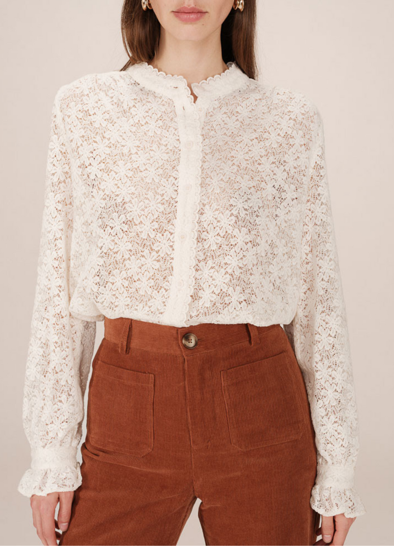 Blusa SWING de encaje ecru