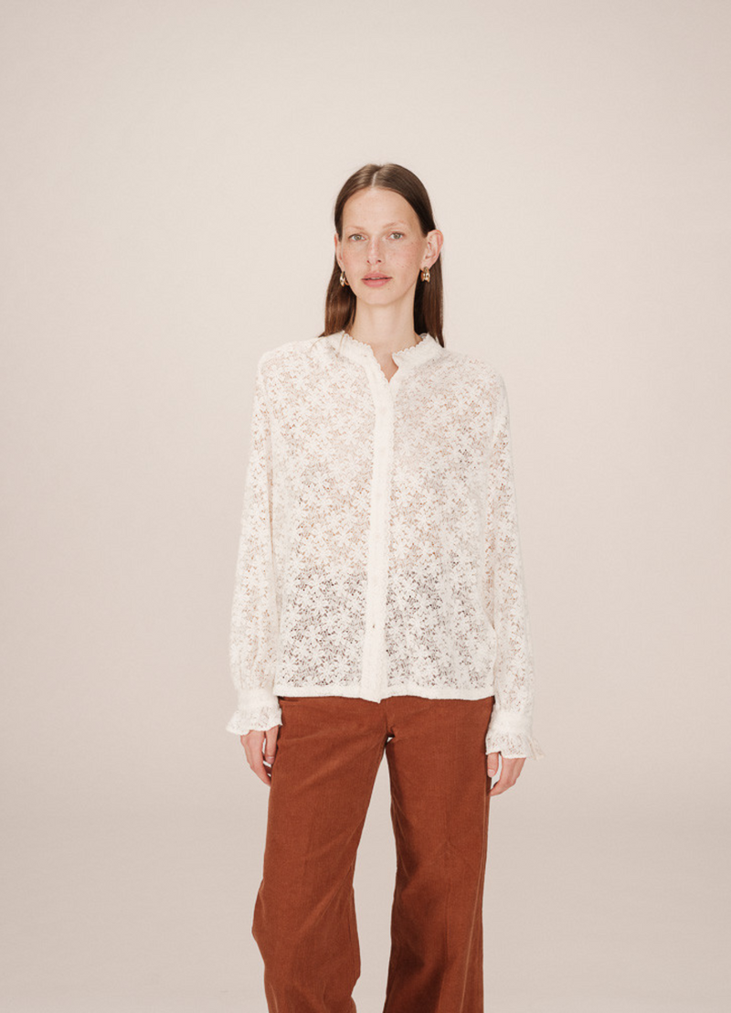 Blusa SWING de encaje ecru