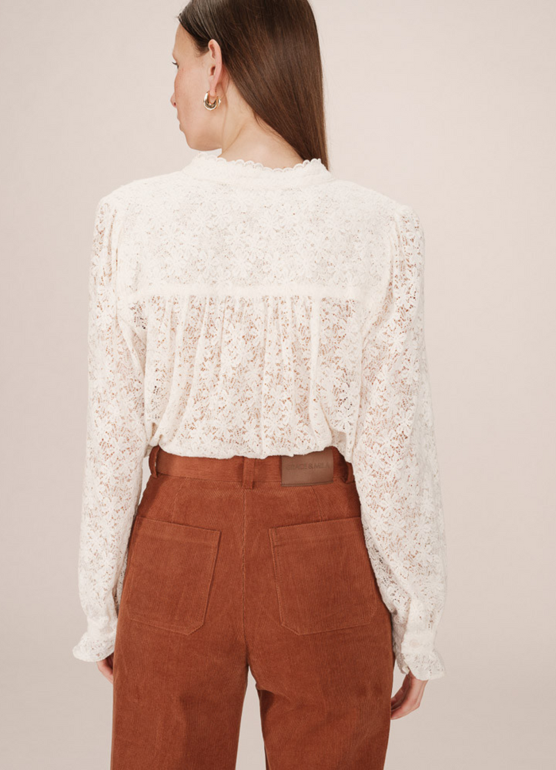 Blusa SWING de encaje ecru