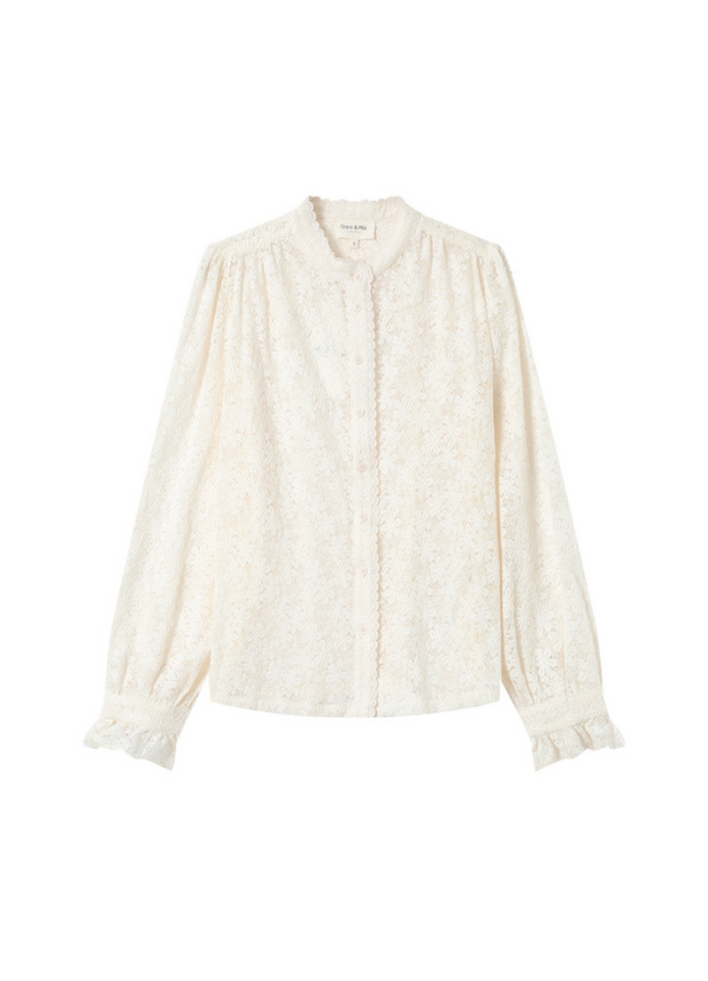 Blusa SWING de encaje ecru