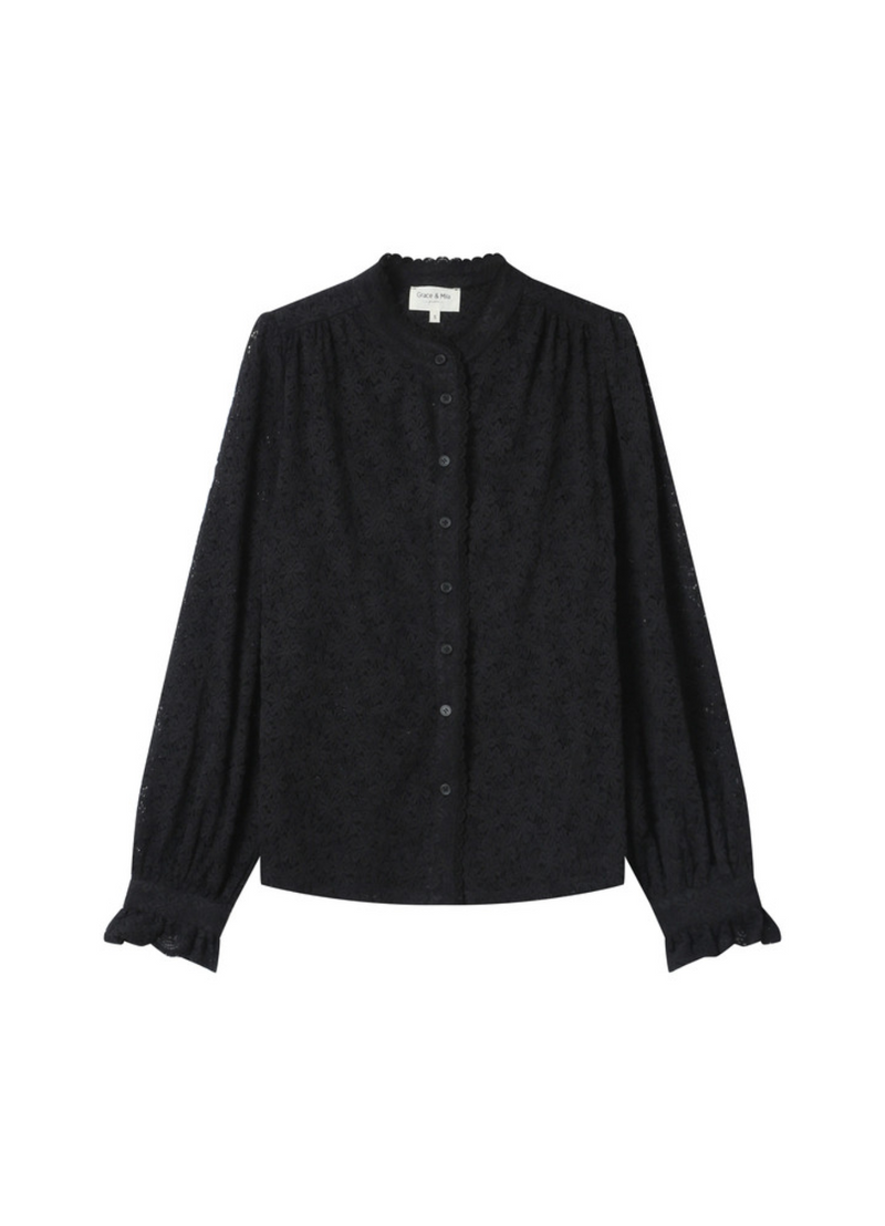 Blusa SWING de encaje noir