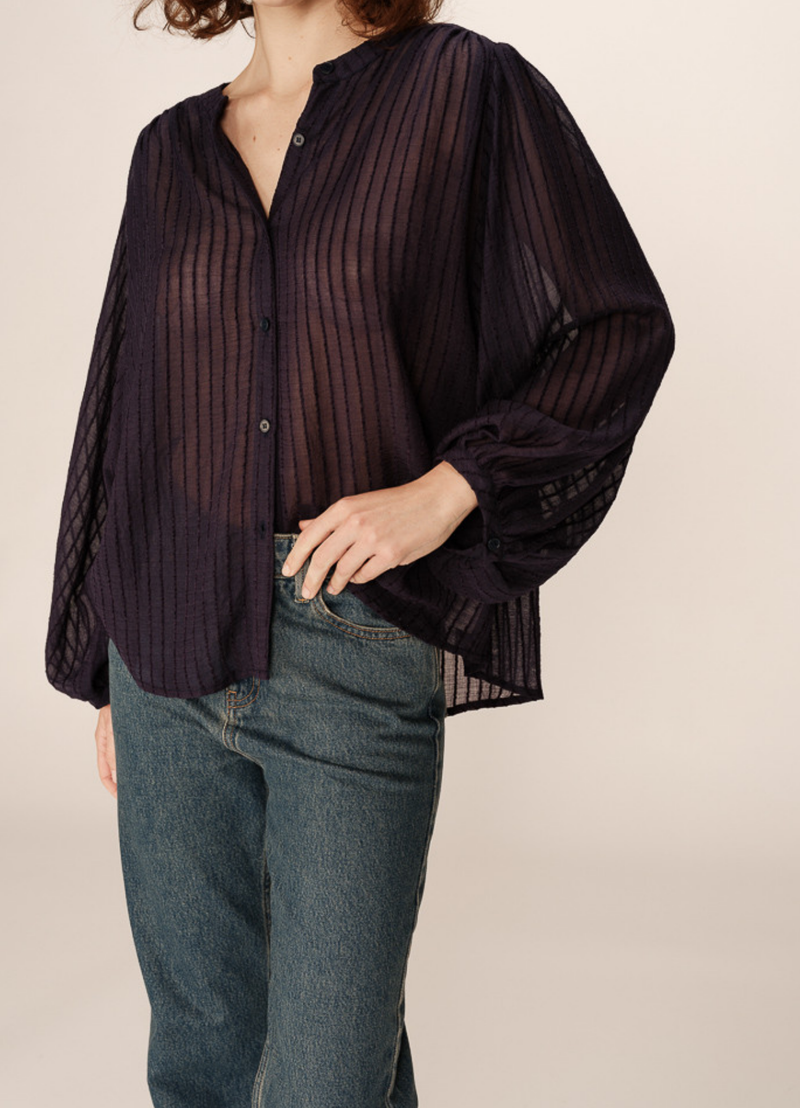 BLOUSE POESIE MARINE