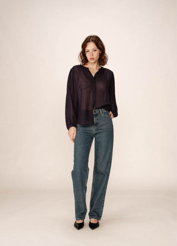 BLOUSE POESIE MARINE