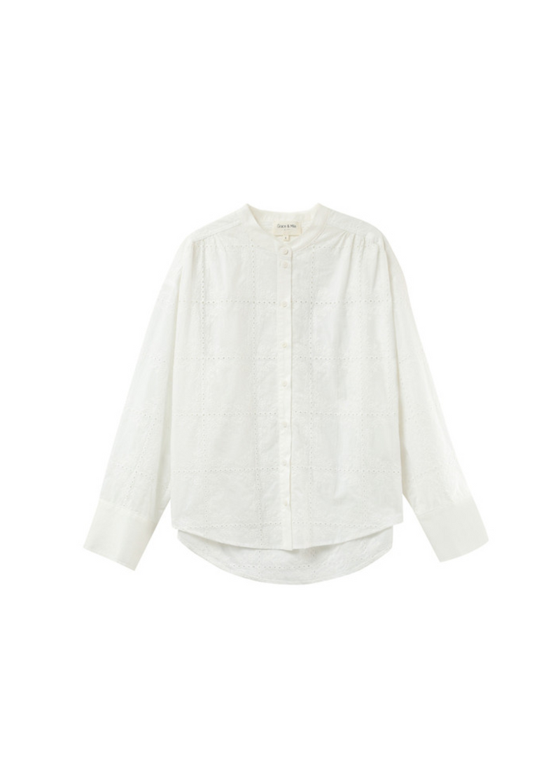 BLOUSE  PLUME ECRU