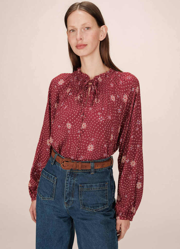 BLUSA ESTAMPADA SCARLET TERRACOTA