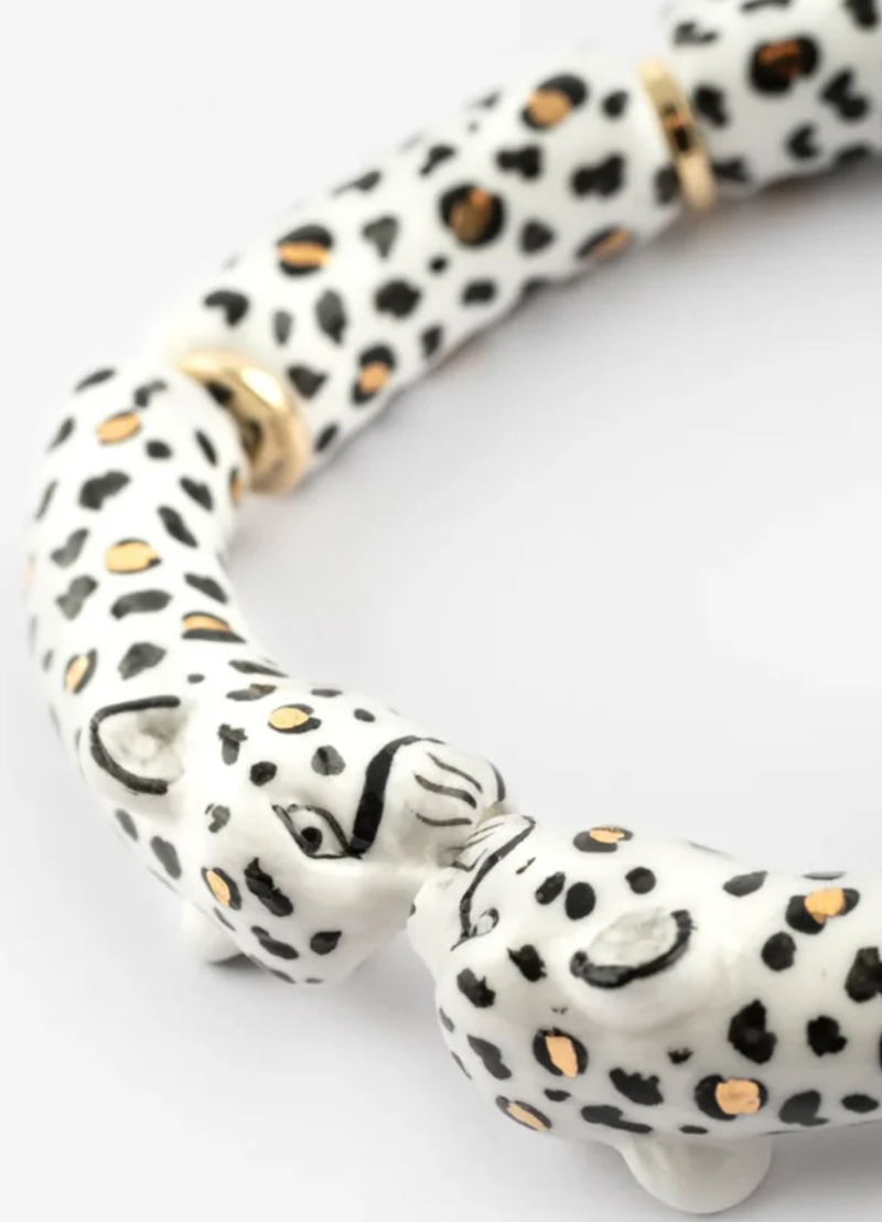 BRAZALETE LEOPARDOS BLANCOS