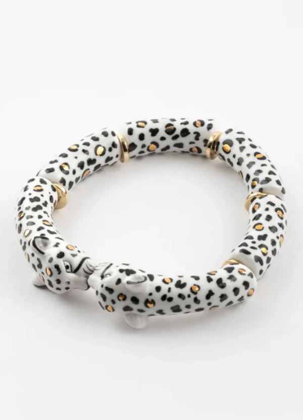 BRAZALETE LEOPARDOS BLANCOS