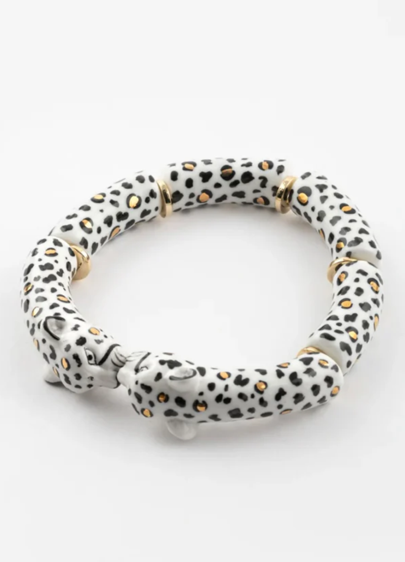 BRAZALETE LEOPARDOS BLANCOS