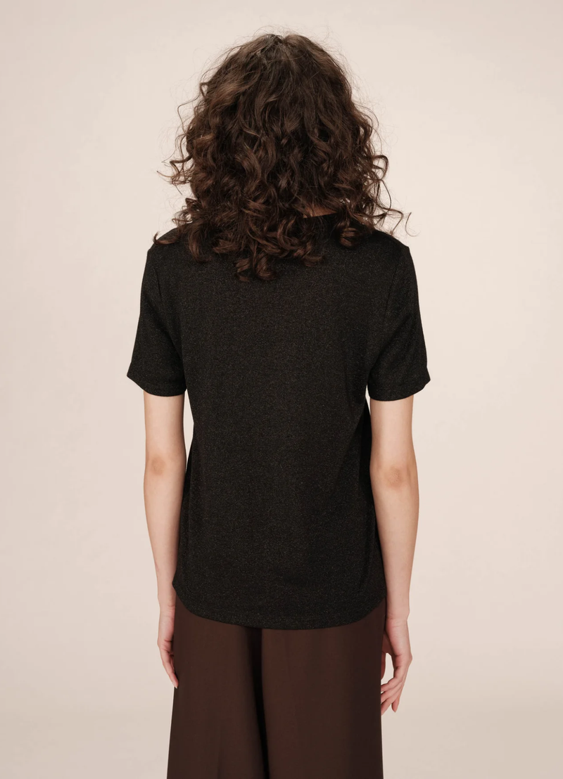 CAMISETA de cuello en V de lúrex color NOIR Stardust