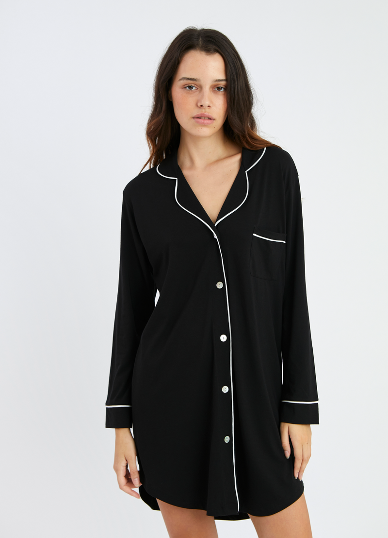 Camisola Boyfriend ML NEGRO