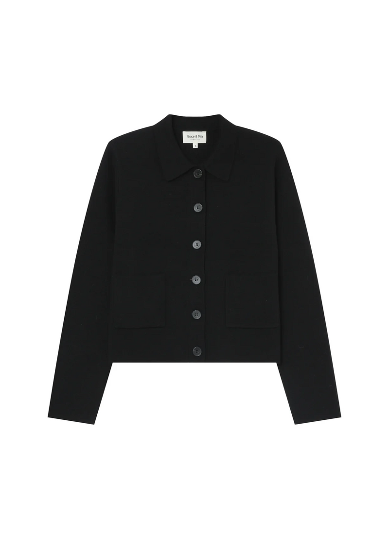 CARDIGAN NOIR SAILOR