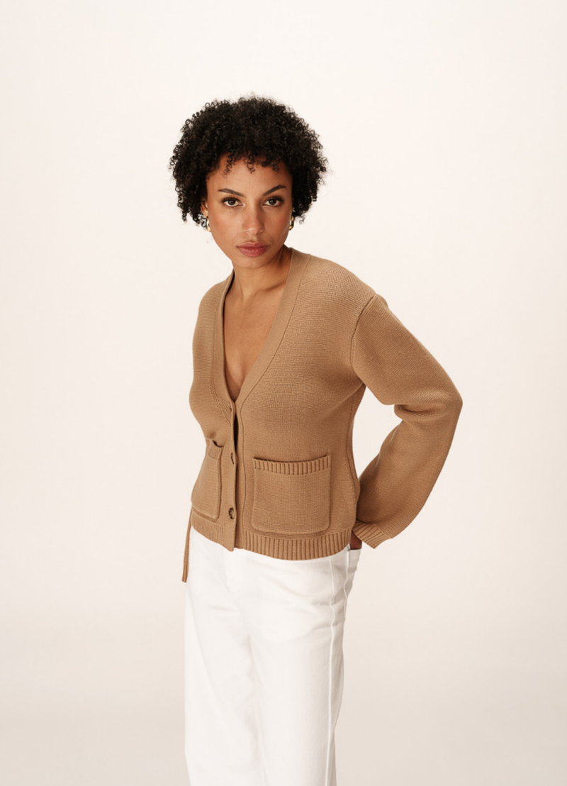 CARDIGAN PAOLINO CAMEL