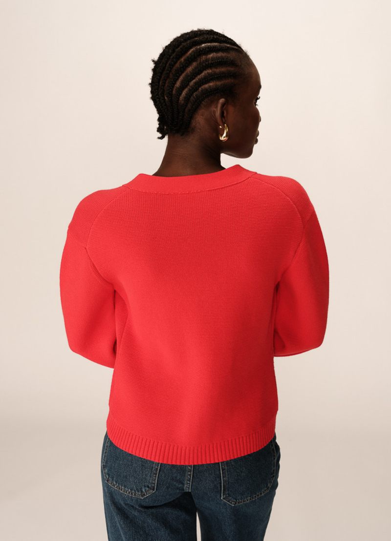 CARDIGAN PAOLINO ROUGE
