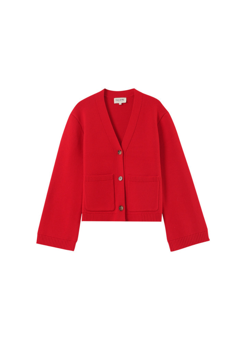 CARDIGAN PAOLINO ROUGE