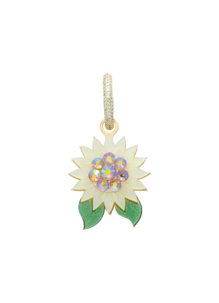 Aro Clynthia Tiny Kiwipomelo — Aros artesanales españoles girasol blanco