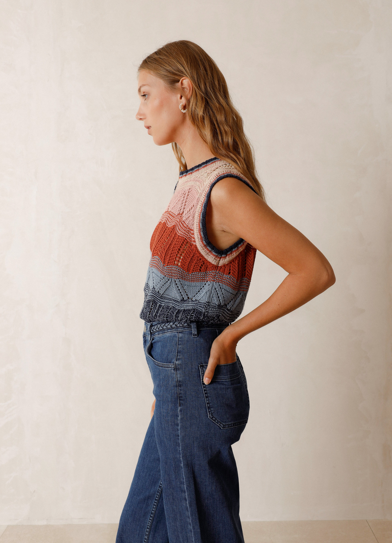 PANTALÓN DENIM TRENZA