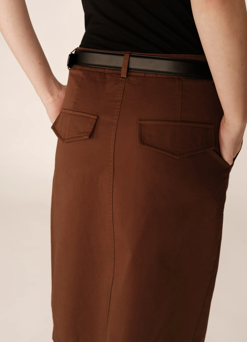 FALDA PENCIL CHOCOLAT