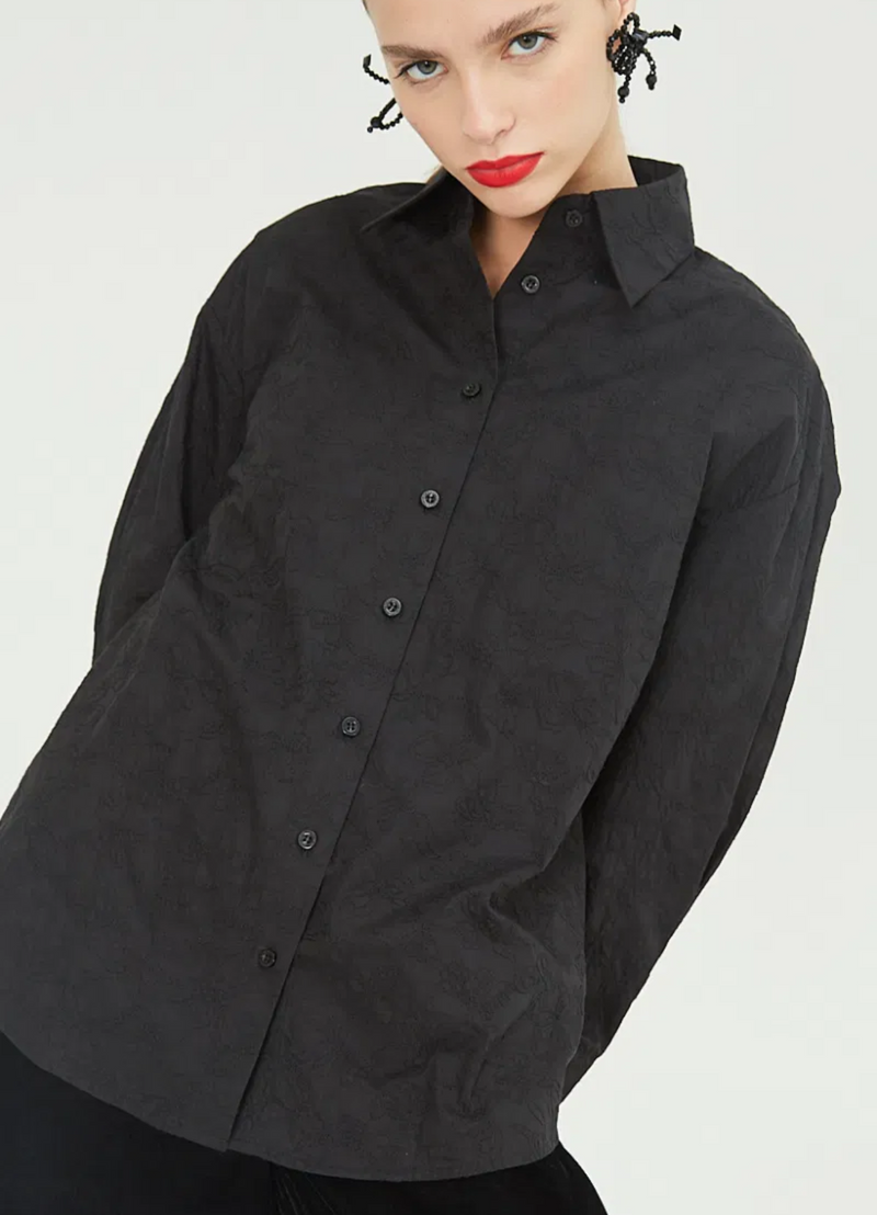 CAMISA GERRI LACES NEGRO