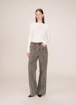 JEAN Socca PIERNA RECTA ESTAMPADO LEOPARDO