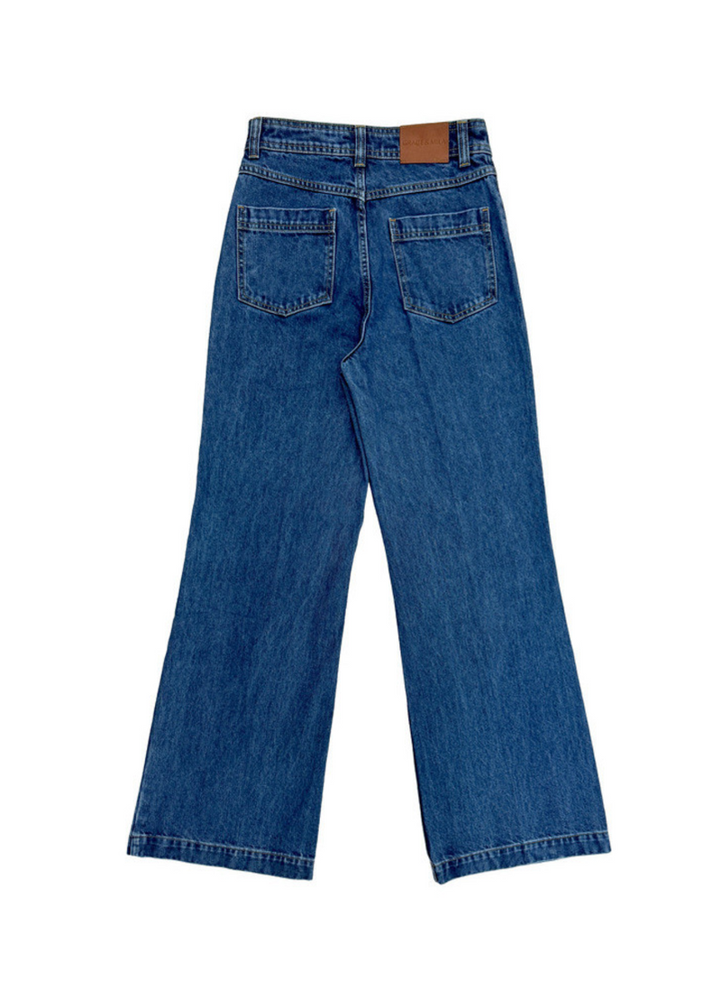 JEAN ACAMPANADO DE TIRO ALTO JACOB MEDIUM BLEU