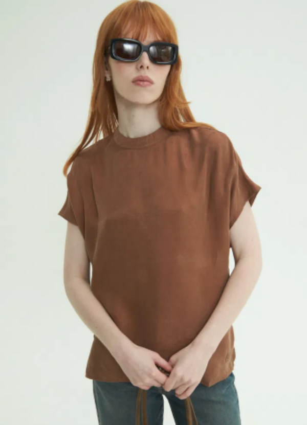 POLERA KIDMAN CHOCOLATE MANGA CORTA