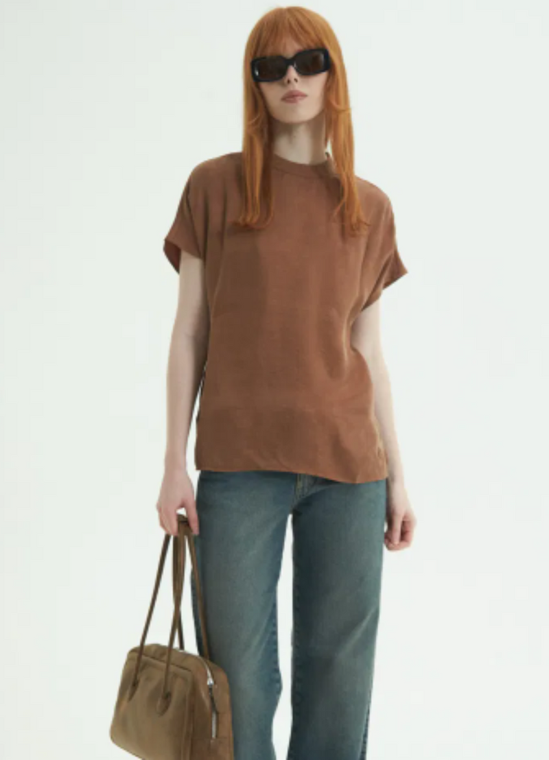 POLERA KIDMAN CHOCOLATE MANGA CORTA