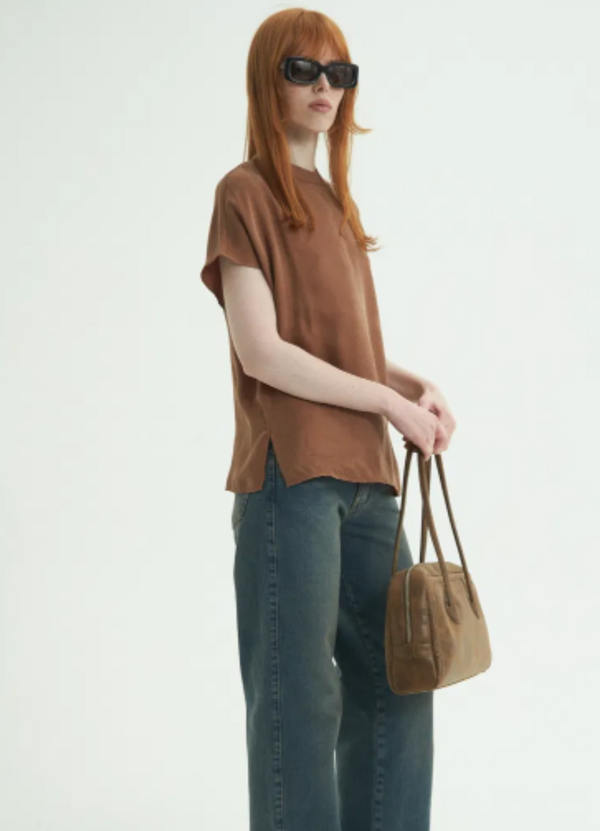 POLERA KIDMAN CHOCOLATE MANGA CORTA