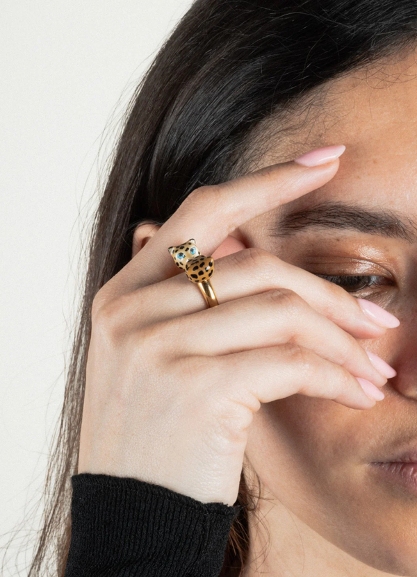 ANILLO LEOPARDO OJOS CELESTES