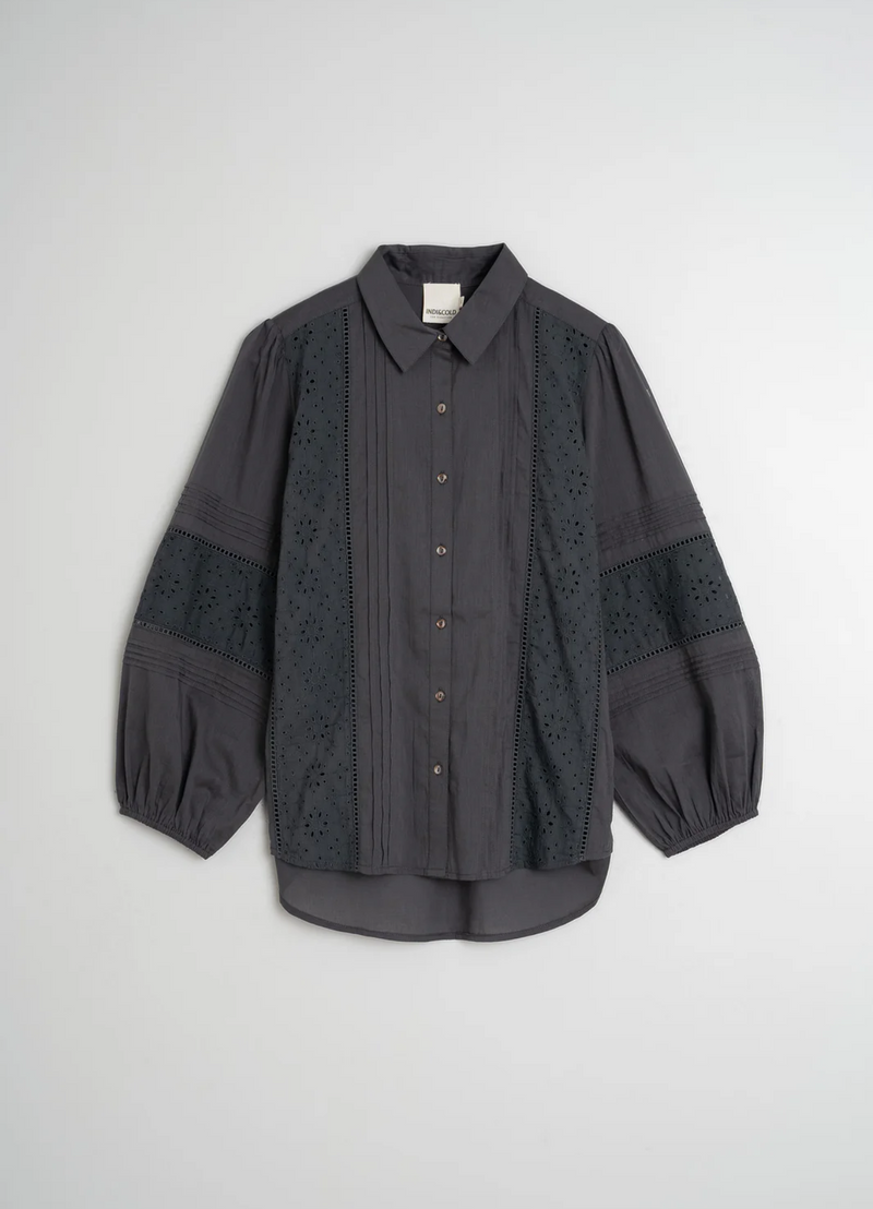 CAMISA VOILE BORDADA CARBON