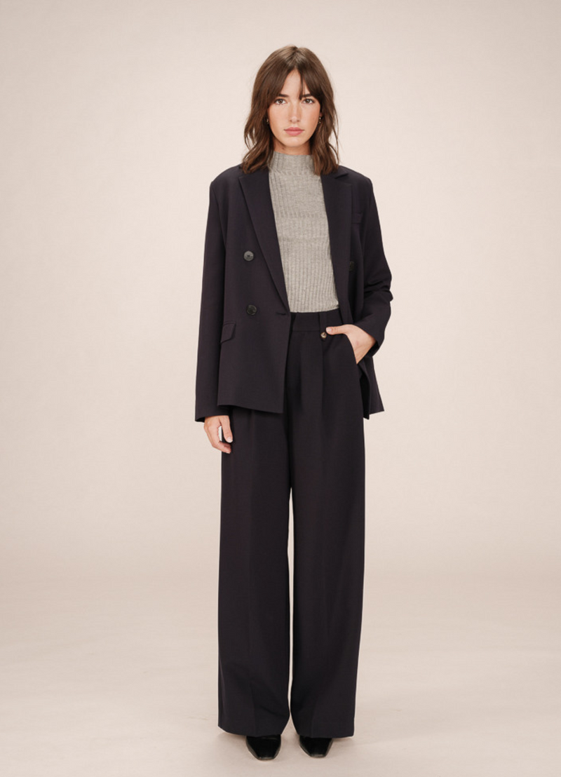 Pantalones de sastre SEPTIME con pinzas marine