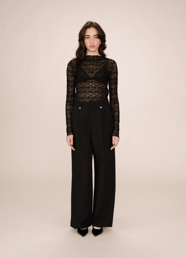 Pantalones de sastre SEPTIME con pinzas NOIR