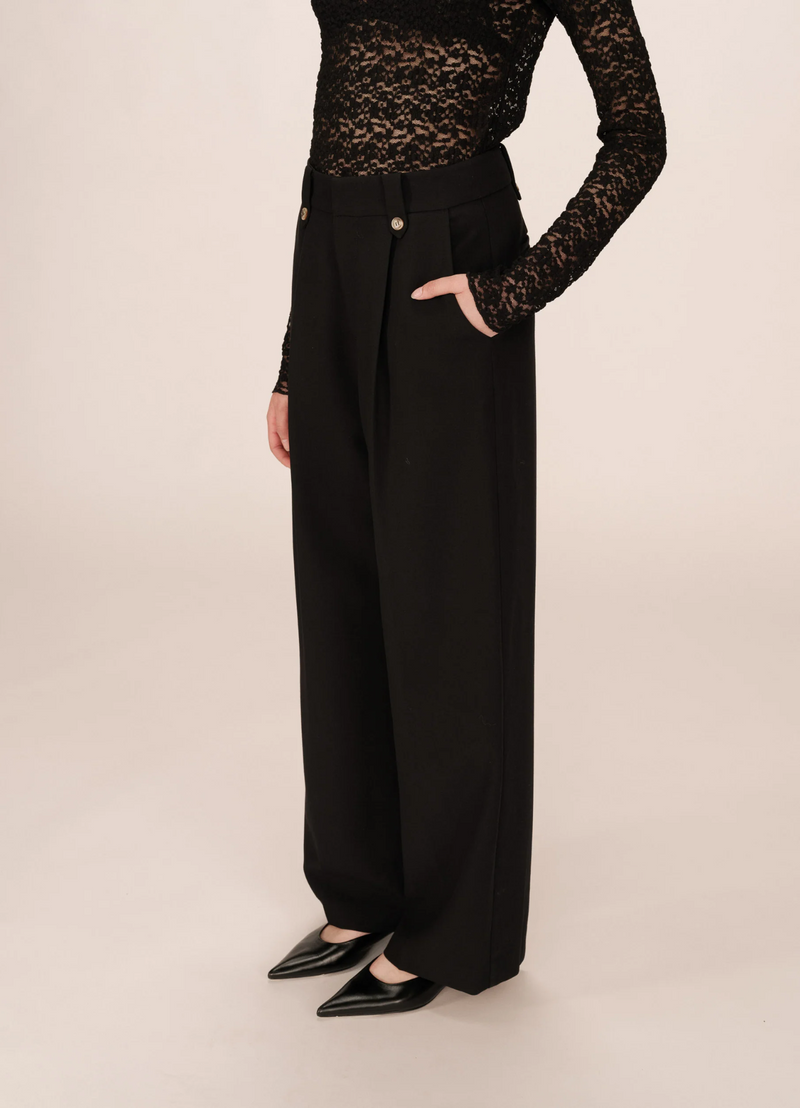 Pantalones de sastre SEPTIME con pinzas NOIR