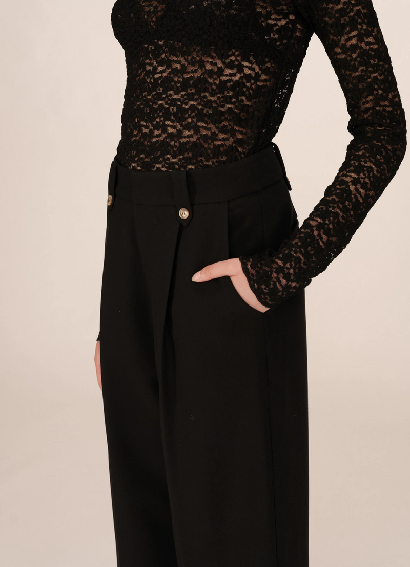 Pantalones de sastre SEPTIME con pinzas NOIR