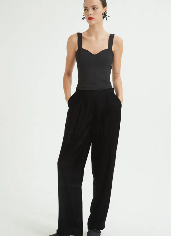 PANTALON TERCIOPELO YASMINE NEGRO