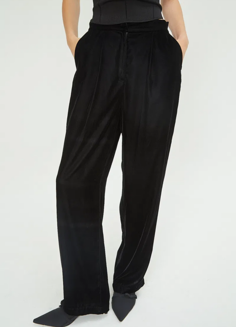 PANTALON TERCIOPELO YASMINE NEGRO