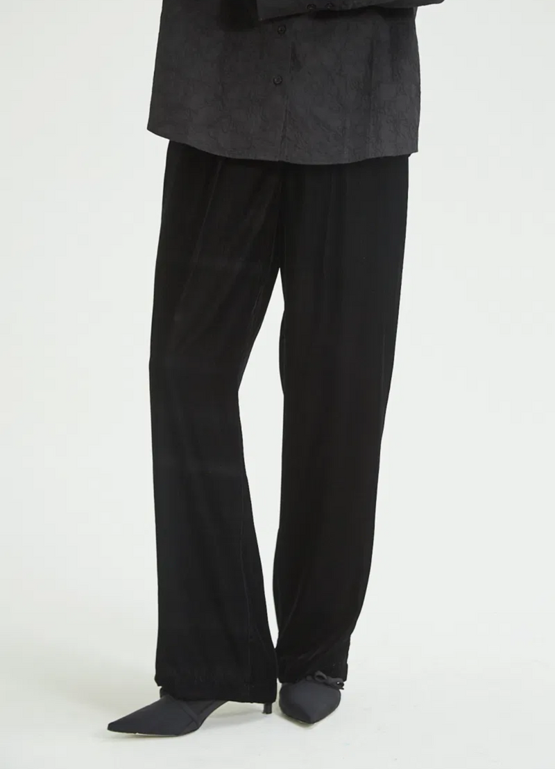 PANTALON TERCIOPELO YASMINE NEGRO